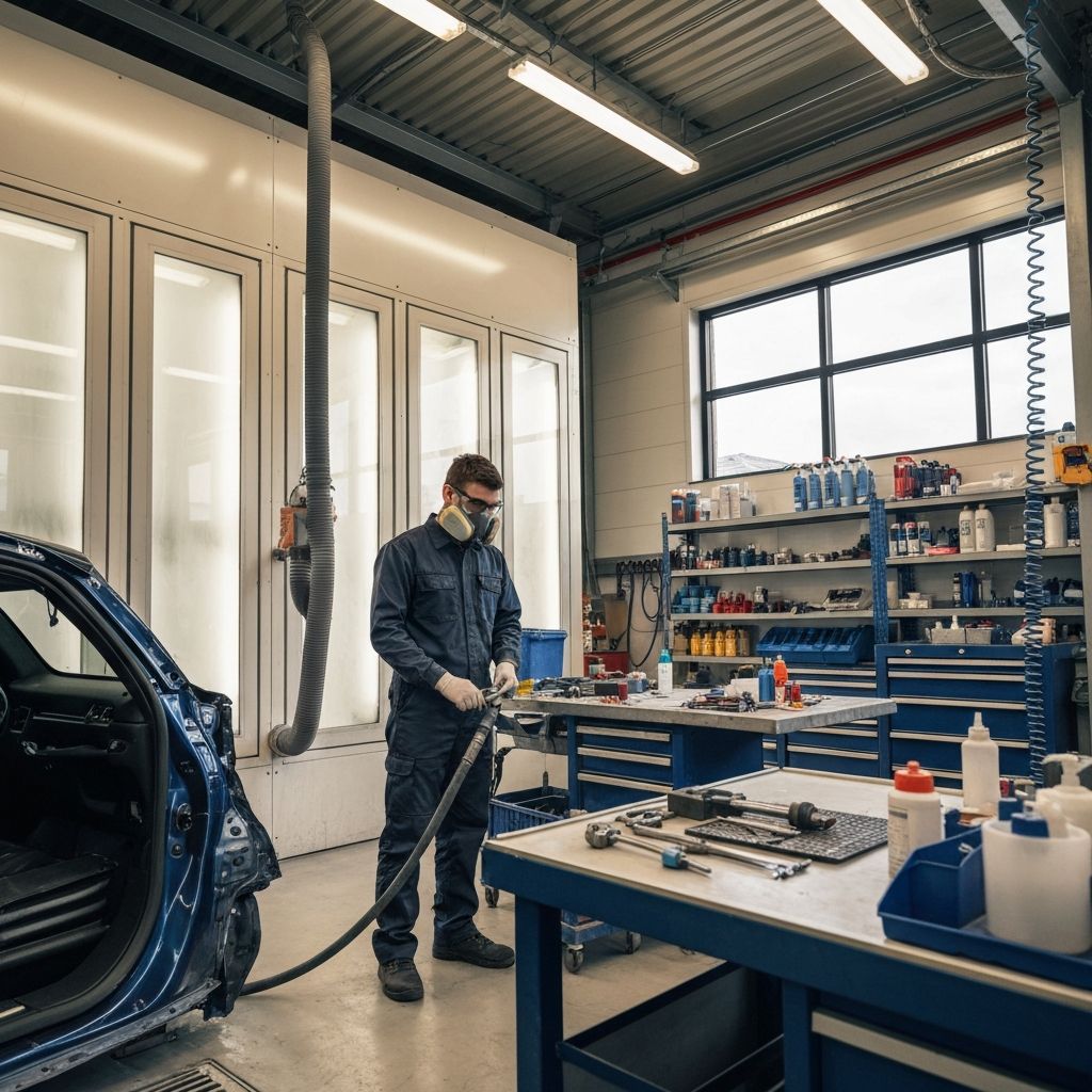 Modern automotive spray booth facility
